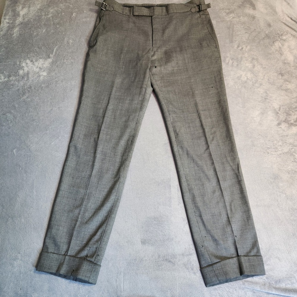 Tom Ford Tailored Trousers Wool Blend Gray Luxury Grunge Dress Pants 34x31 34 31